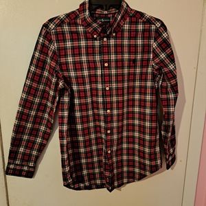 Ralph Lauren size 14/16 red checkered plaid button down shirt